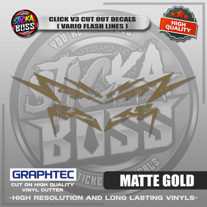 CLICK V3 CUT OUT DECALS ( VARIO FLASH LINES ) | VINYL WATERPROOF CUT-OUT STICKER DECALS