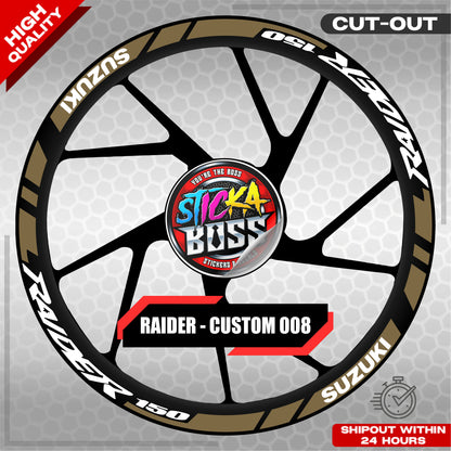 RAIDER R150 MAGS STICKER SET ( 2 MAGS ) - CUSTOM 008 | VINYL WATERPROOF CUT-OUT DECALS