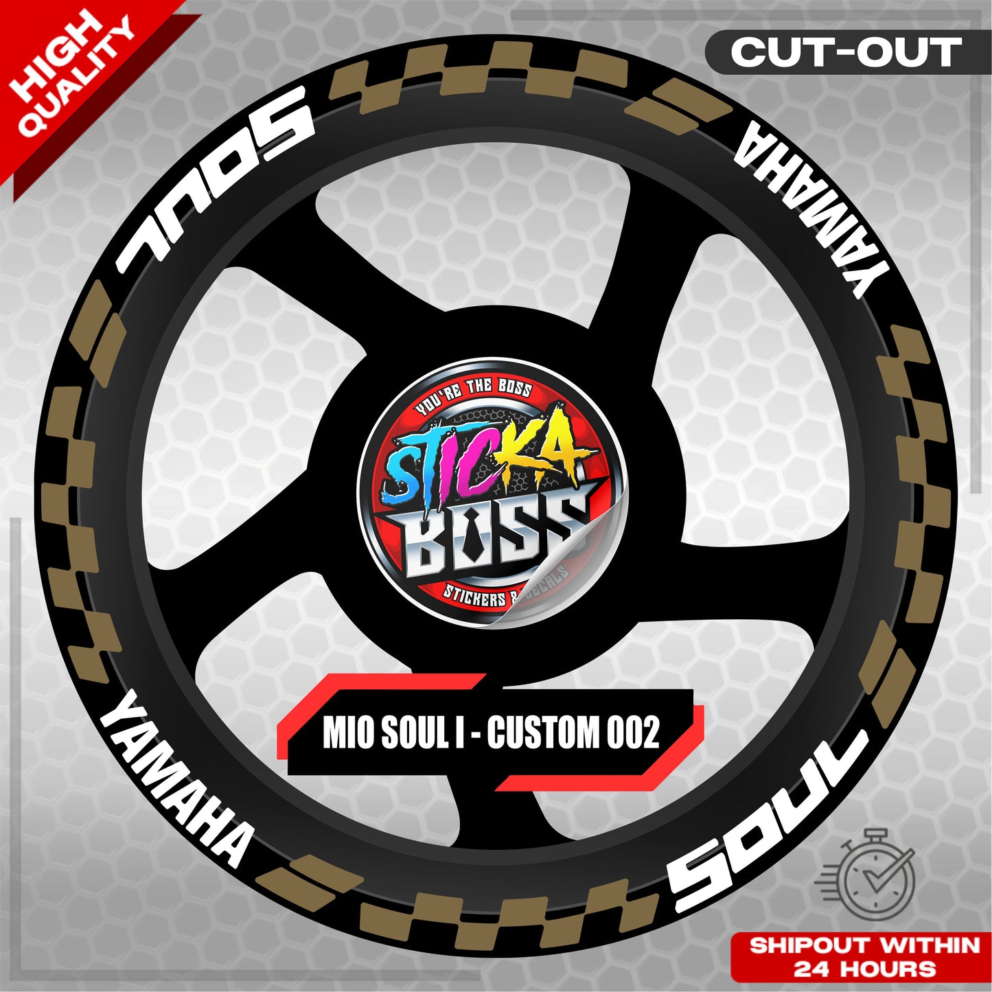 MIO SOUL I 125 MAGS STICKER SET  ( 2 MAGS ) - CUSTOM 002 | VINYL WATERPROOF CUT-OUT DECALS