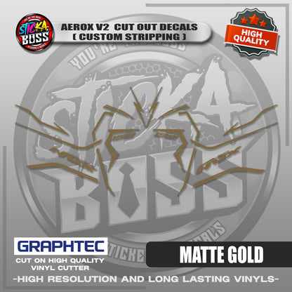 AEROX V2 CUT OUT DECALS ( CUSTOM STRIPPING ) | VINYL WATERPROOF CUT-OUT STICKER DECALS