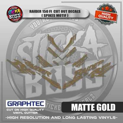 RAIDER 150 FI CUT OUT DECALS ( SPIKES MOTIF ) | VINYL WATERPROOF CUT-OUT STICKER DECALS