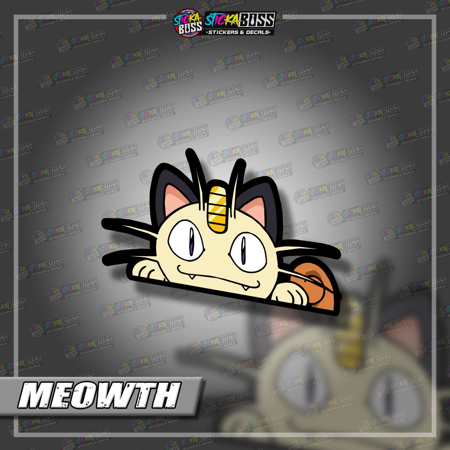POKEMON | ANIME PEEKER STICKER【VINYL PRINTED】( LAMINATED / WATERPROOF )