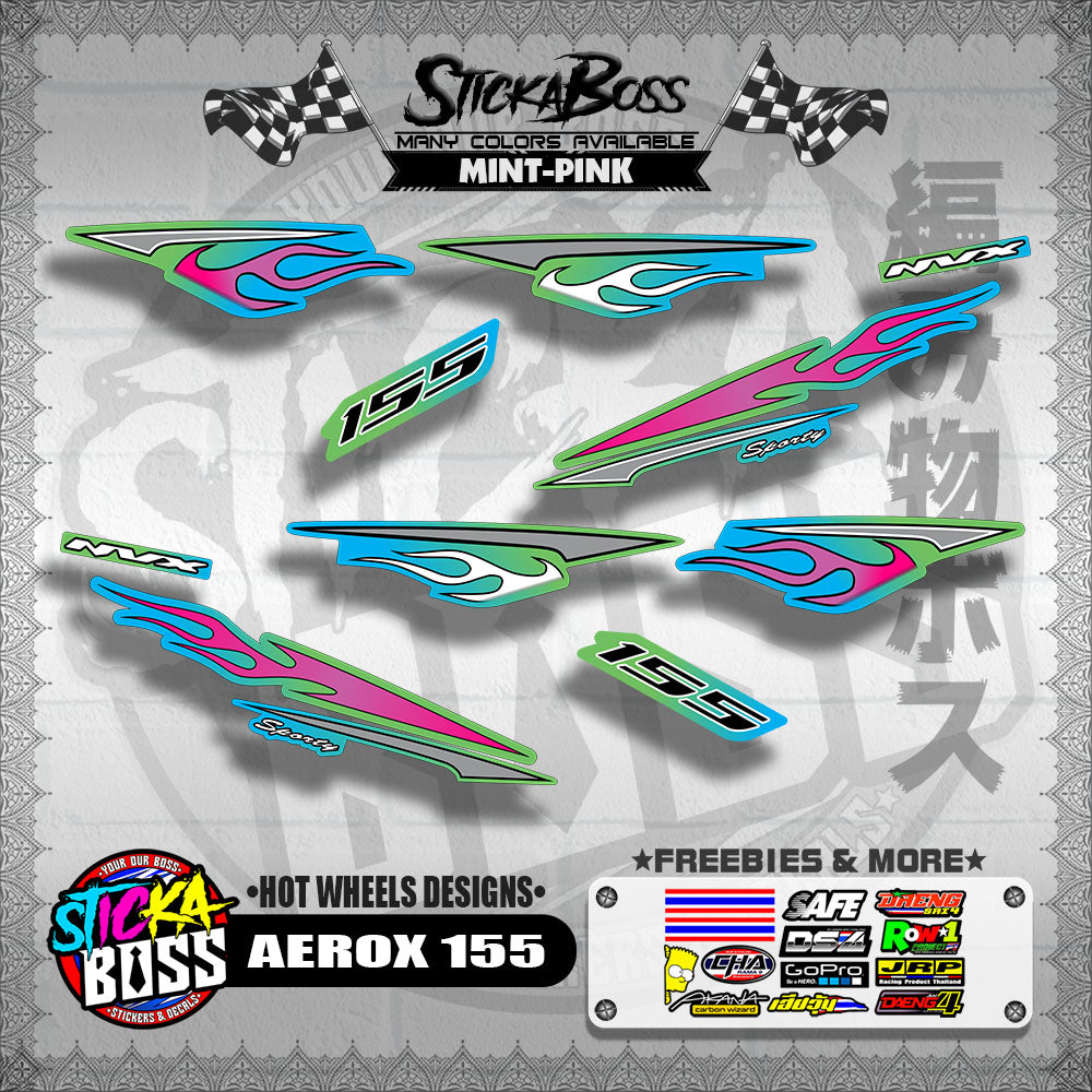 AEROX 155 DECALS ( HOT WHEELS DESIGNS )【WITH FREEBIES】