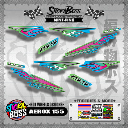 AEROX 155 DECALS ( HOT WHEELS DESIGNS )【WITH FREEBIES】