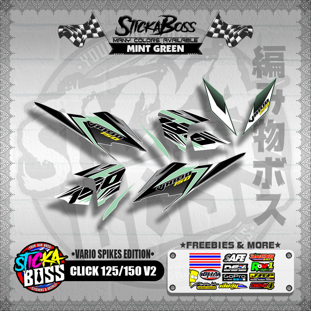 CLICK 125 / 150 V2 DECALS ( VARIO SPIKES EDITION ) 【WITH FREEBIES】