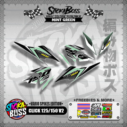 CLICK 125 / 150 V2 DECALS ( VARIO SPIKES EDITION ) 【WITH FREEBIES】