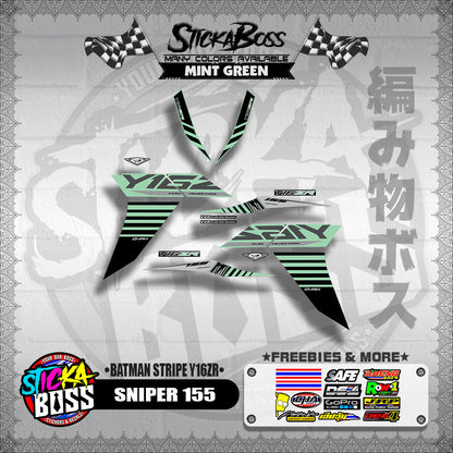 SNIPER 155 DECALS ( BATMAN STRIPE Y16ZR )【WITH FREEBIES】