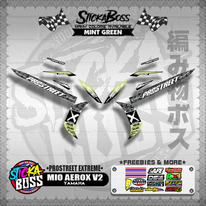 MIO AEROX V2 DECALS ( PROSTREET EXTREME ) 【WITH FREEBIES】