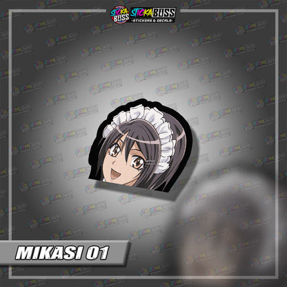 MAID SAMA | ANIME PEEKER STICKER【VINYL PRINTED】( LAMINATED / WATERPROOF )