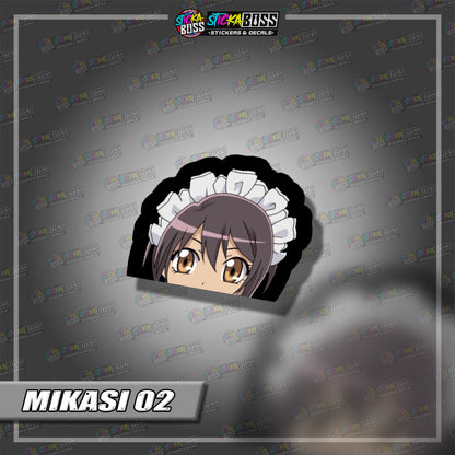 MAID SAMA | ANIME PEEKER STICKER【VINYL PRINTED】( LAMINATED / WATERPROOF )