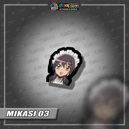 MAID SAMA | ANIME PEEKER STICKER【VINYL PRINTED】( LAMINATED / WATERPROOF )