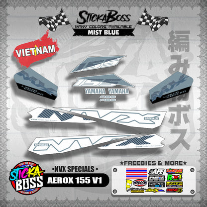 AEROX 155 V1 VIETNAM DECALS ( NVX SPECIALS )【WITH FREEBIES】