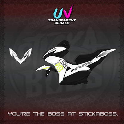 AEROX V2 NVX UV TRANSPARENT DECALS (2024 NEW 001 DESIGN) STICKER DECALS By STICKABOSS