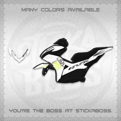 AEROX V2 NVX FOR WHITE DECALS (2024 NEW 001 DESIGN) STICKER DECALS By STICKABOSS