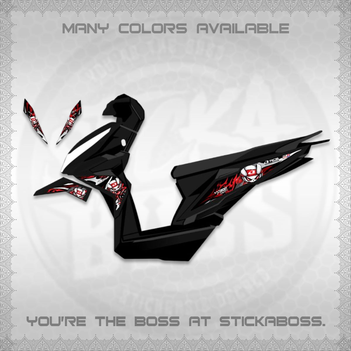 BEAT FI V2 DECALS (2026 NEW RCB 2.0 DESIGN) STICKER KITS BY STICKABOSS