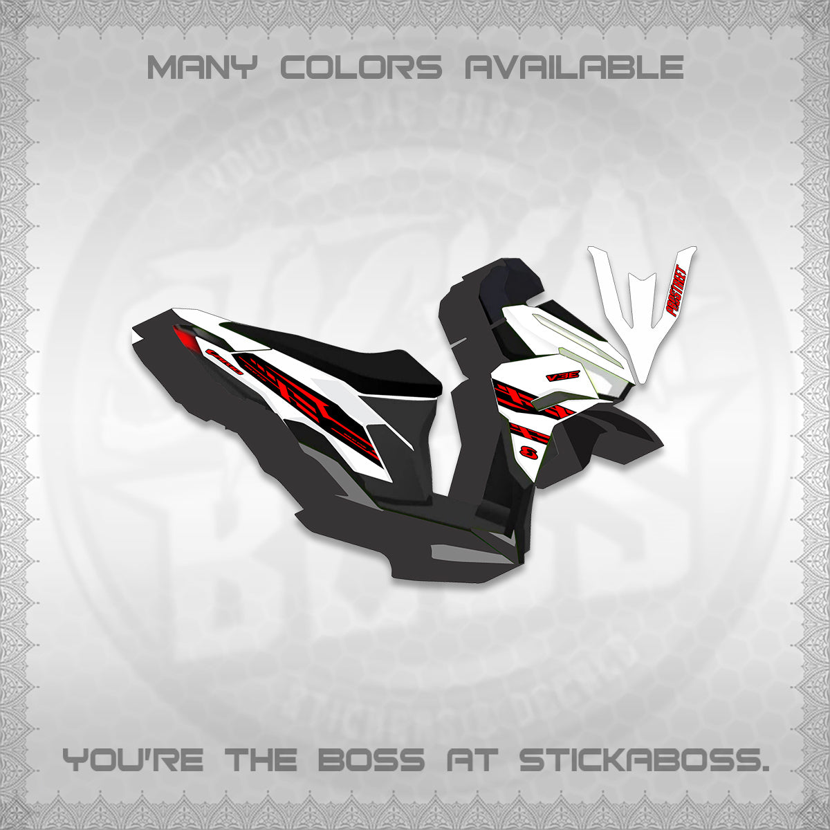 CLICK V3 VARIO DECALS (2026 V3E 001 DESIGN)STICKER DECALS By STICKABOSS