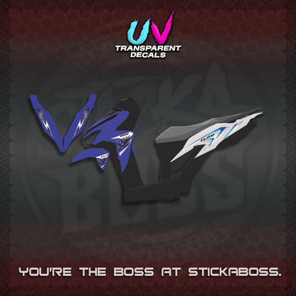 CLICK V2 UV TRANSPARENT DECALS (125-150 TRIBAL VIETNAM)STICKER DECALS By STICKABOSS