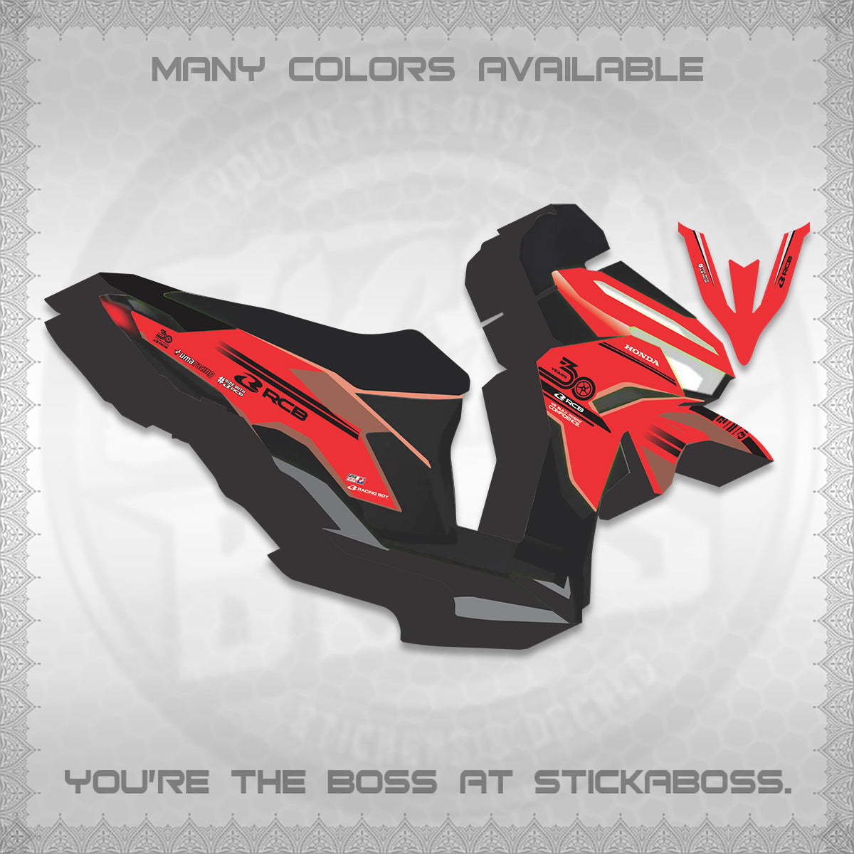 CLICK 125 V3 DECALS (2026 30TH ANNIVERSARY RACING DESIGN) STICKER DECALS By STICKABOSS