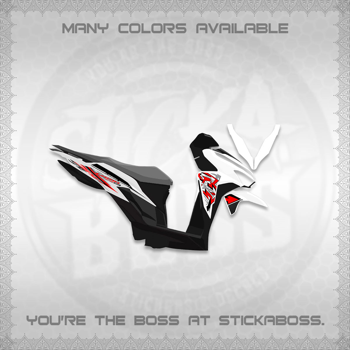CLICK 125 V2 FOR WHITE INDO-MALAY VARIO DECALS (2026 CUSTOM V001 DESIGN)STICKER DECALS By STICKABOSS