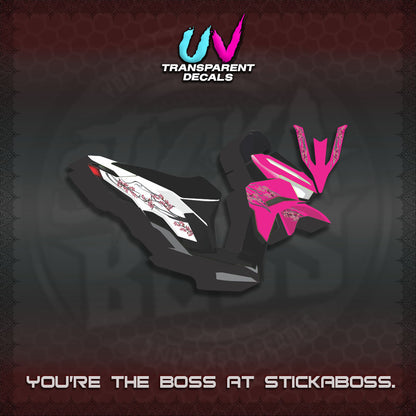 CLICK 125 V3 UV TRANSAPARENT DECALS (2026 SAKURA WIND DESIGN)STICKER DECALS By STICKABOSS