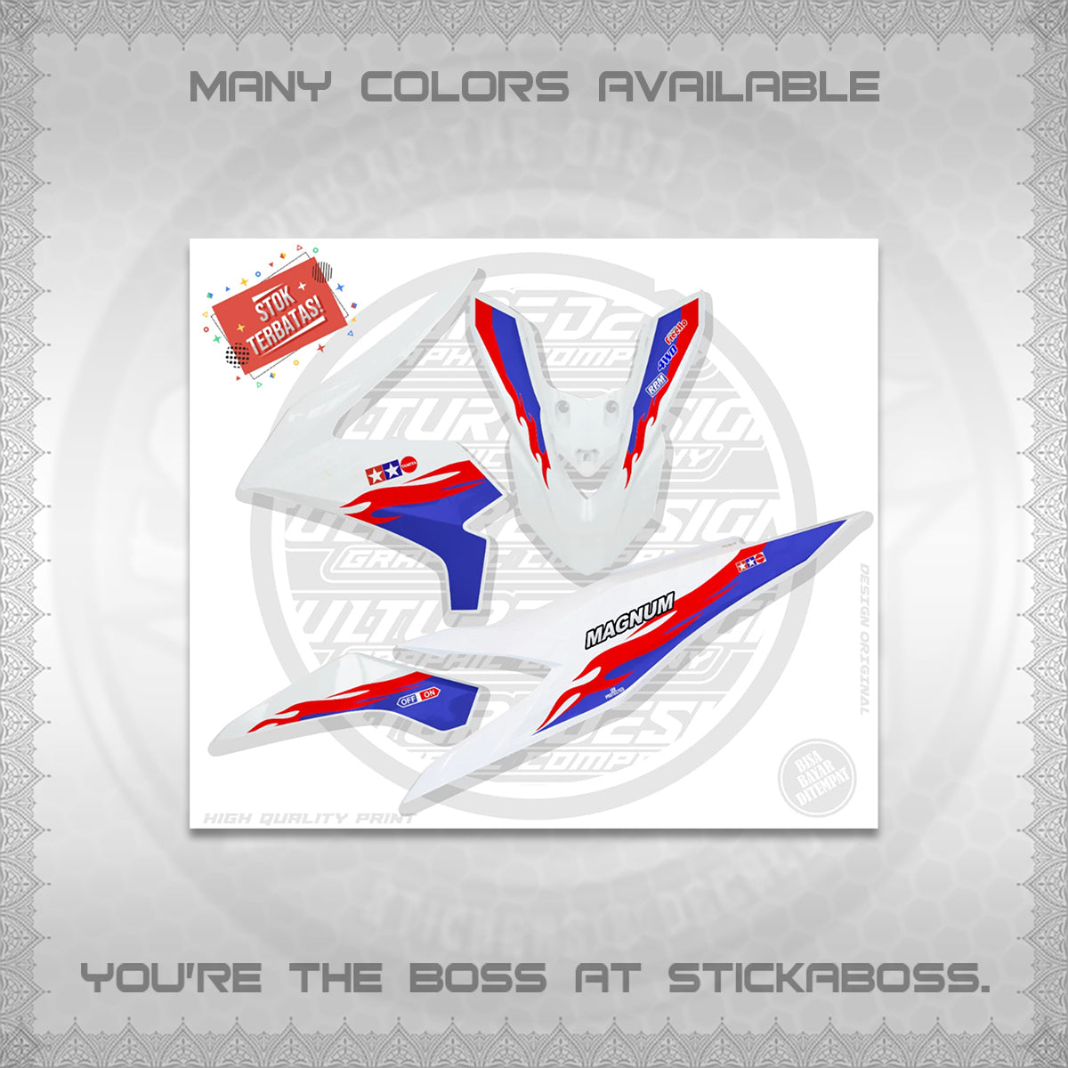 BEAT Fi V3 INDO DECALS (TAMIYA MAGNUM) STICKER DECALS By STICKABOSS