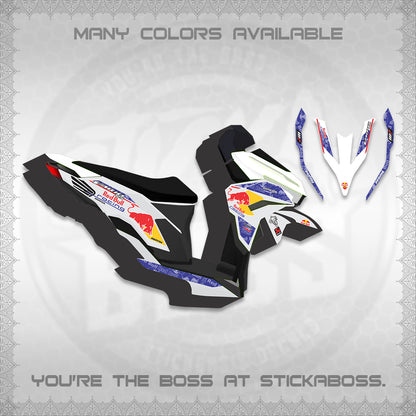 CLICK V3 DECALS (2026 BULLREDS RACE DESIGN) STICKER KITS BY STICKABOSS