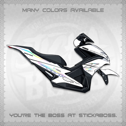 AEROX 155 V1 FOR WHITE DECALS (2026 CYBER STYLE 01) STICKER KITS BY STICKABOSS