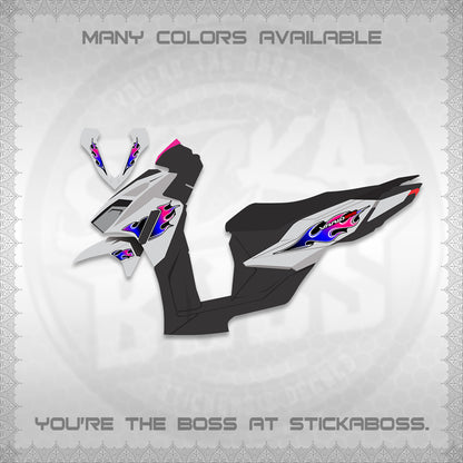 CLICK 125 V4 VARIO DECALS (2026 MOTIF FLAME 2 TONE)STICKER DECALS By STICKABOSS