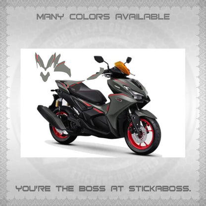 AEROX V3 STRIPING DECALS (TURBO YECVT)STICKER DECALS By STICKABOSS