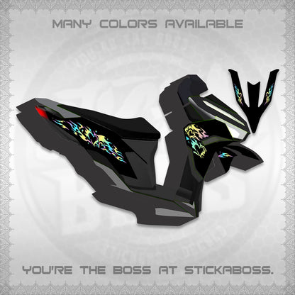 CLICK 125 V3 DECALS (2026 TRIBAL HEART DESIGN) STICKER KITS BY STICKABOSS