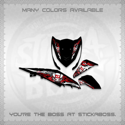 BEAT FI V1 FOR WHITE DECALS (2026 NEW RCB 2.0 DESIGN) STICKER KITS BY STICKABOSS