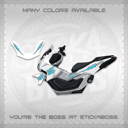 ADV 160 STRIPING FOR WHITE  (1 TONE PUTREA VIRDIAN)STICKER DECALS By STICKABOSS
