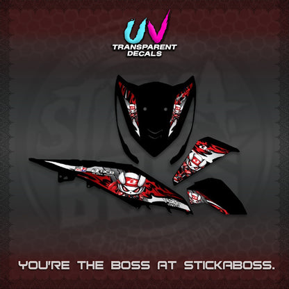BEAT FI V1 UV TRANSPARENT DECALS (2026 NEW RCB 2.0 DESIGN) STICKER KITS BY STICKABOSS