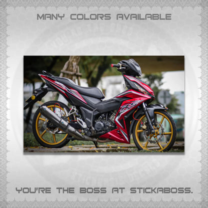 WINNER 150 V1 DECALS (GTR 150 RS PATTERN)STICKER DECALS By STICKABOSS