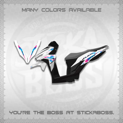 CLICK V2 MALAY FOR WHITE DECALS (HITAM STRIPING 03 MOTIF)STICKER DECALS By STICKABOSS