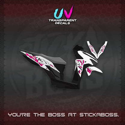 CLICK V2 UV TRANSPARENT VARIO DECALS (RX-O UNICORN GD)STICKER DECALS By STICKABOSS