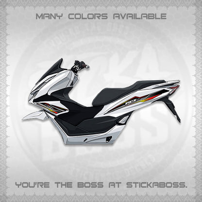 PCX 155 160 INDO DECALS (P007 NEW DESIGN)STICKER DECALS By STICKABOSS