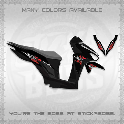 CLICK V2 STRIPING DECALS (2026 MODERN TRIBAL FIRE) STICKER KITS BY STICKABOSS