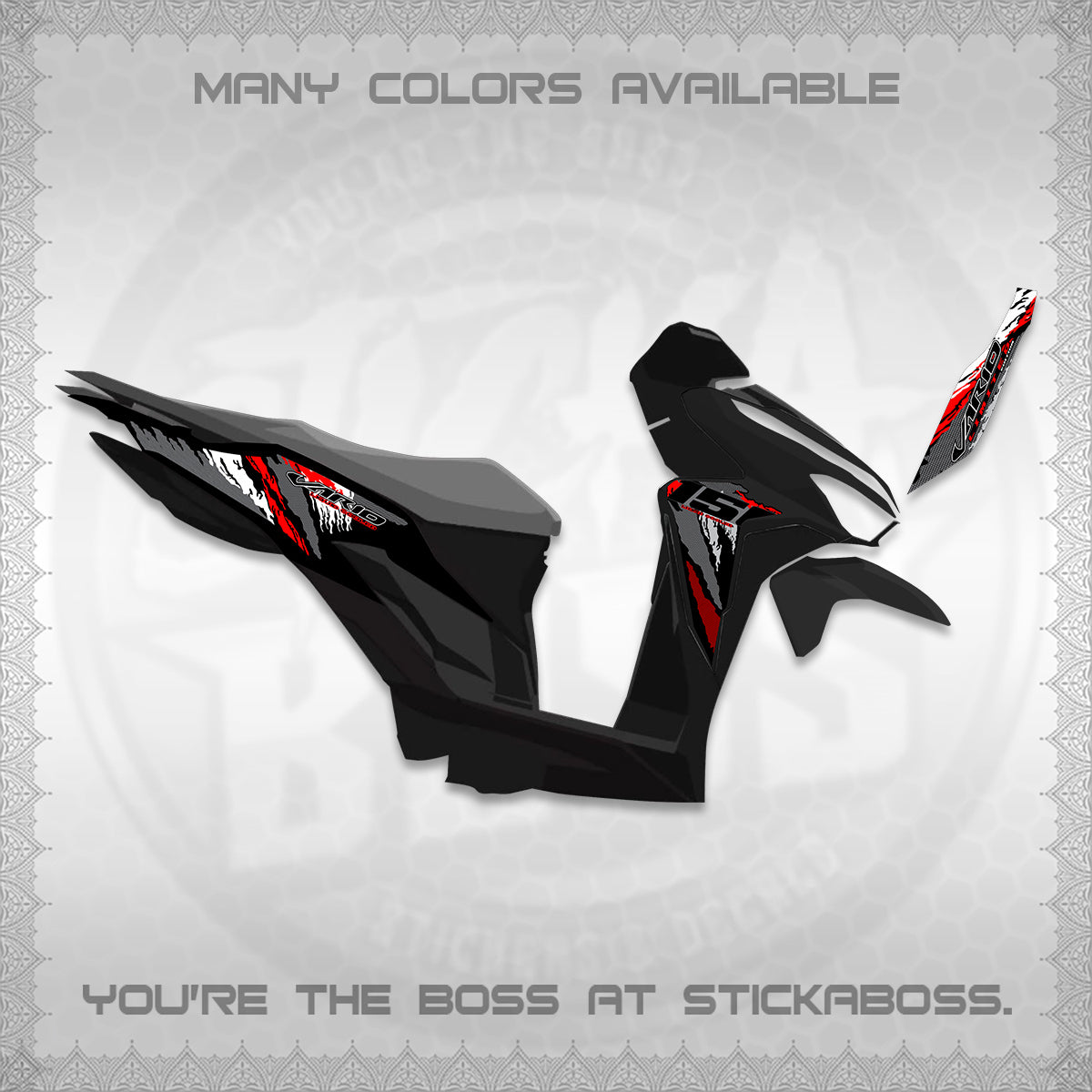 CLICK 150 V2 VARIO DECALS (2022 SPECIAL SPLASH DESIGN) STICKER KITS BY STICKABOSS