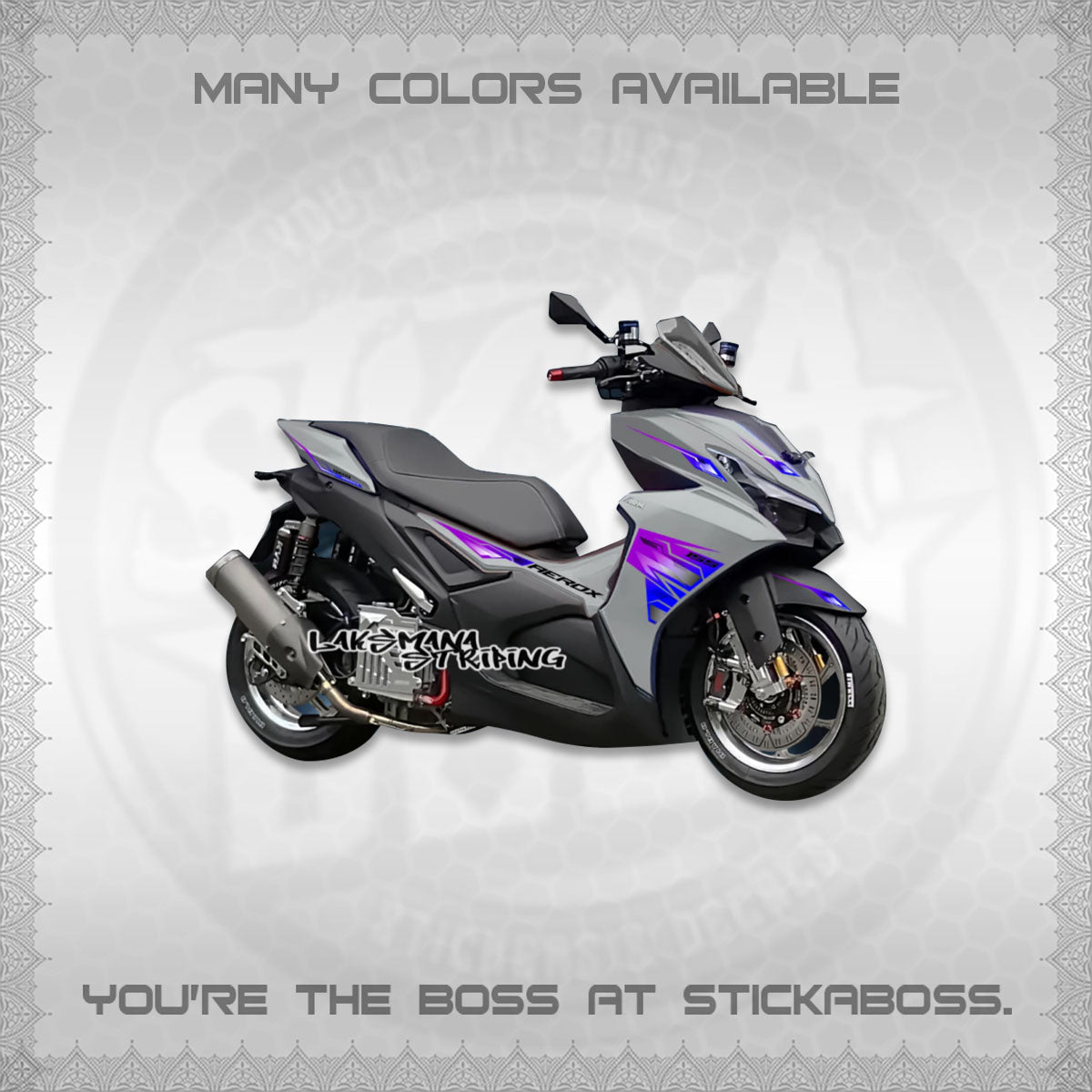 AEROX V3 INDO DECALS (ALPHA TURBO 0001)STICKER DECALS By STICKABOSS