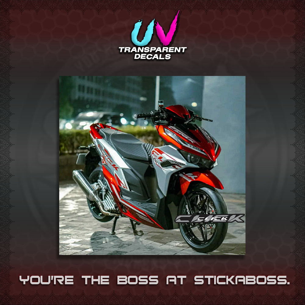 【PREMIUM UV PRINT】TRANSPARENT CLICK 125 V3 INDO-MALAY  VARIO DECALS (2026 CODE2 DESIGN)By STICKABOSS
