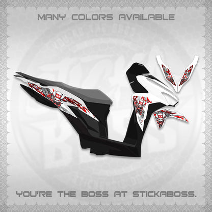 CLICK 125 V2 FOR WHITE DECALS (2026 NEW RCB 2.0 DESIGN) STICKER KITS BY STICKABOSS