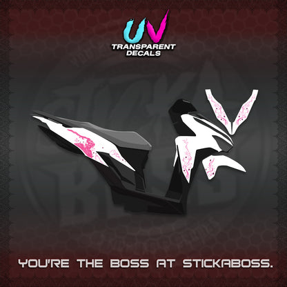 CLICK V2 UV TRANSPARENT DECALS (2026 2F2F SWIRL DESIGN) STICKER KITS BY STICKABOSS