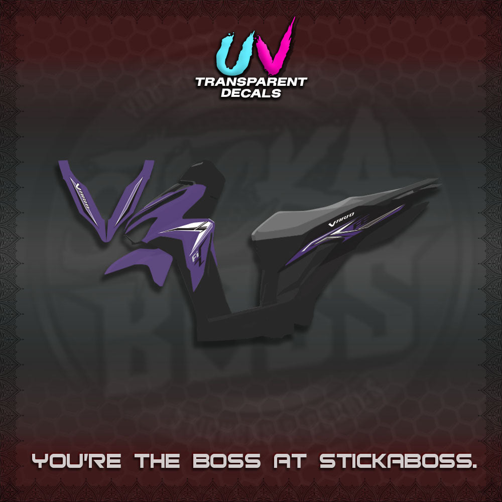 【PREMIUM UV PRINT】TRANSPARENT CLICK V2  VARIO DECALS(2026 CUSTOM 001 DESIGN)By STICKABOSS