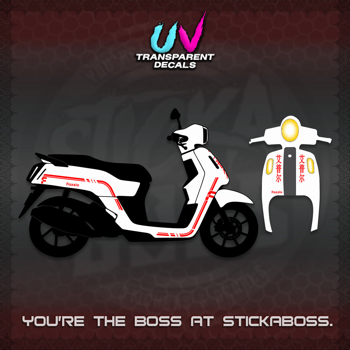 FAZZIO UV TRANSPARENT DECALS (2026 JAPAN LINES) STICKER KITS BY STICKABOSS