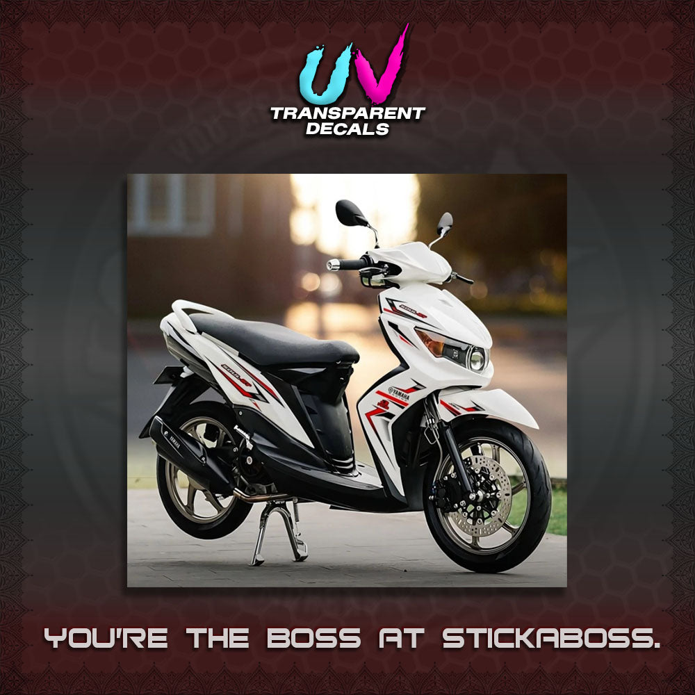 【PREMIUM UV PRINT】TRANSPARENT MIO SOUL i 115 GT INDO STRIPING DECALS (2026 DESIGN 001)By STICKABOSS