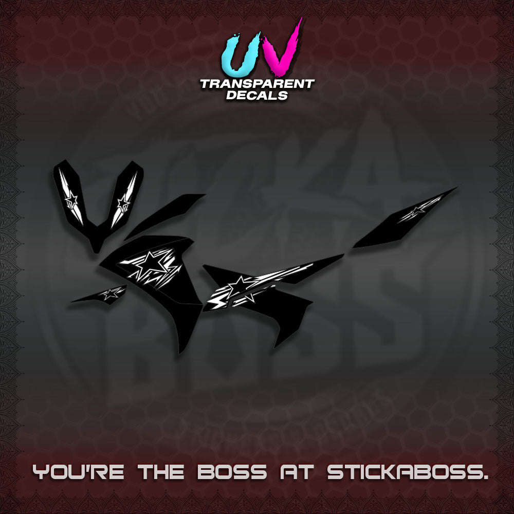AEROX V3 INDO UV TRANSPARENT DECALS (0006 NEW STAR EDITION)STICKER DECALS By STICKABOSS