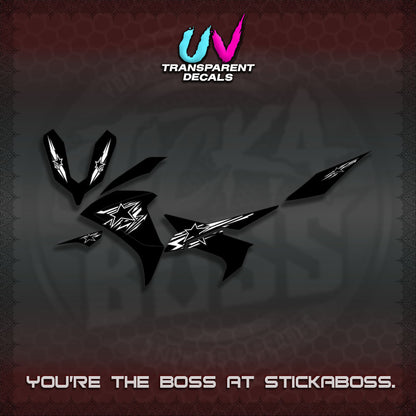 AEROX V3 INDO UV TRANSPARENT DECALS (0006 NEW STAR EDITION)STICKER DECALS By STICKABOSS