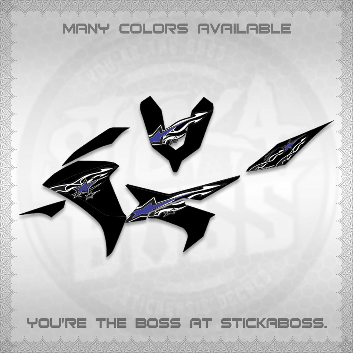 AEROX  V3 INDO DECALS (0005 RISING STAR)STICKER DECALS By STICKABOSS