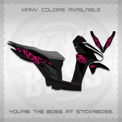 CLICK 125 V2 DECALS (2026 TRIBAL HEART DESIGN) STICKER KITS BY STICKABOSS